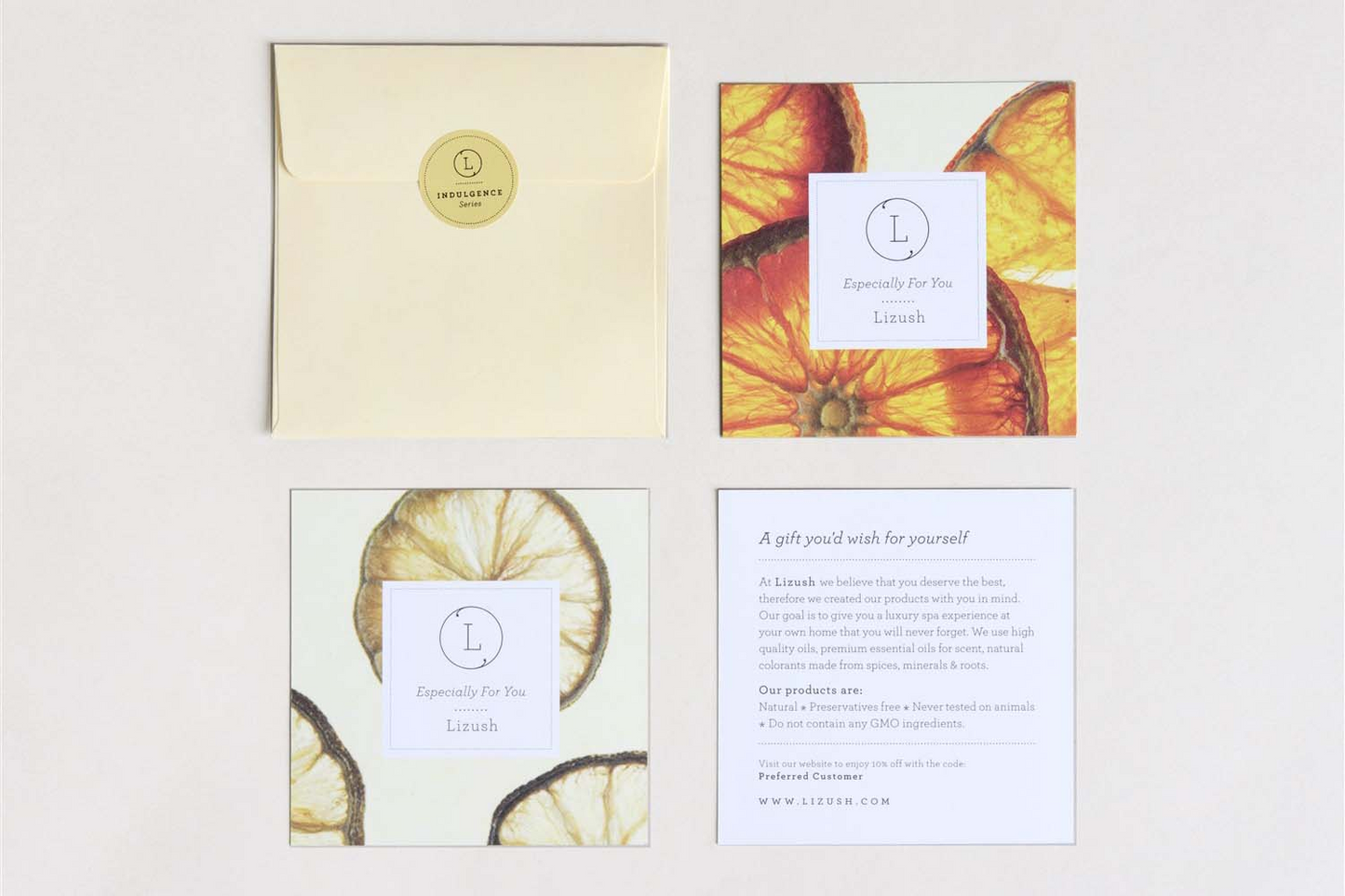 Belly Oil natural stretch marks and hydration product with organic ingredients and elegant packaging cards.