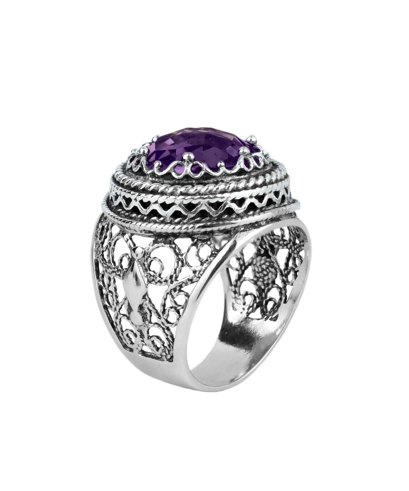 ShubaoerFiligree Art Amethyst GemstoneShubaoer