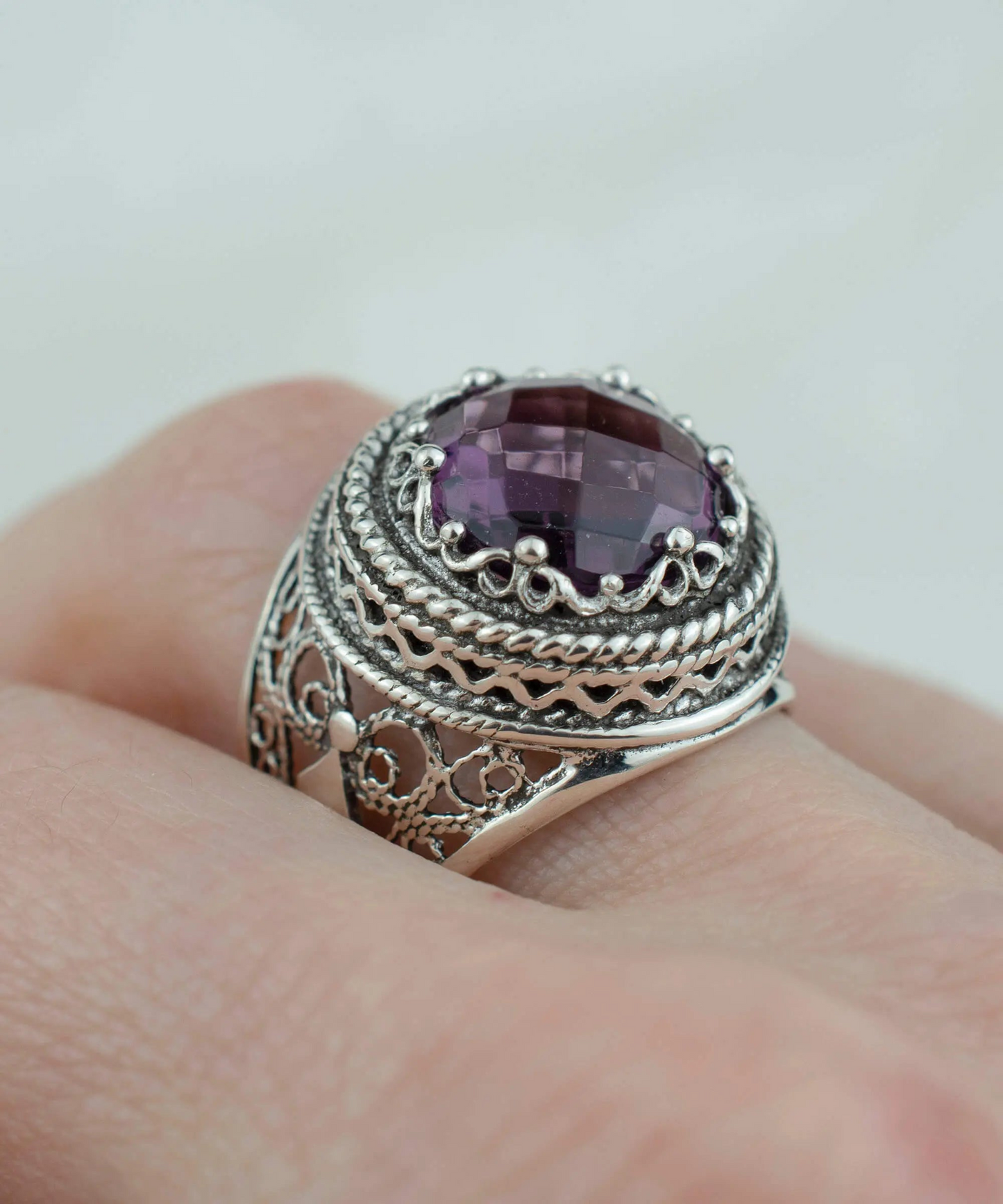 ShubaoerFiligree Art Amethyst GemstoneShubaoer